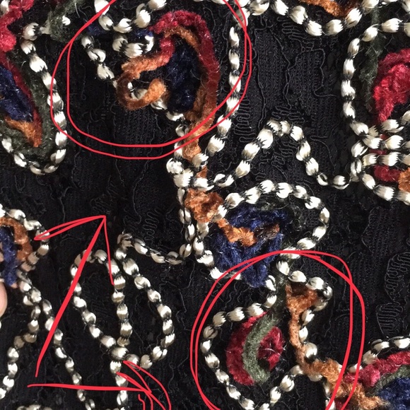 Zara Trafaluc lace embroidered blouse top L - Picture 8 of 8